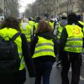 De gule vestene-bevegelsen demonstrerer i Paris 20. januar 2019