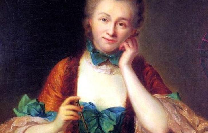 Maleri av den franske filosofen Émilie du Châtelet (1706-1749), malt av Maurice Quentin de La Tour.