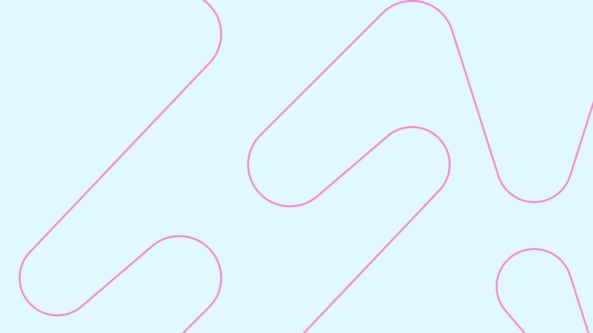 Illustrasjon utsnitt av Kildens logo K i rosa på lyseblå bakgrunn