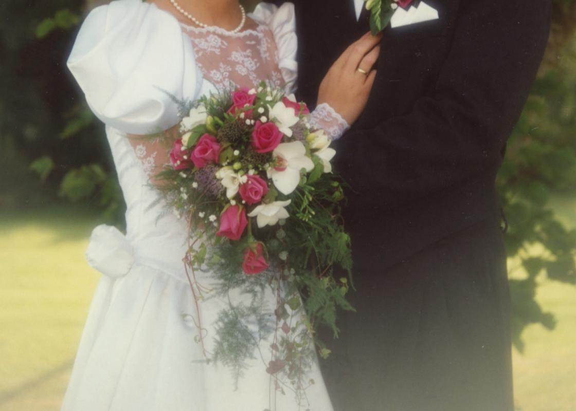 Utsnitt av bryllupsbilde