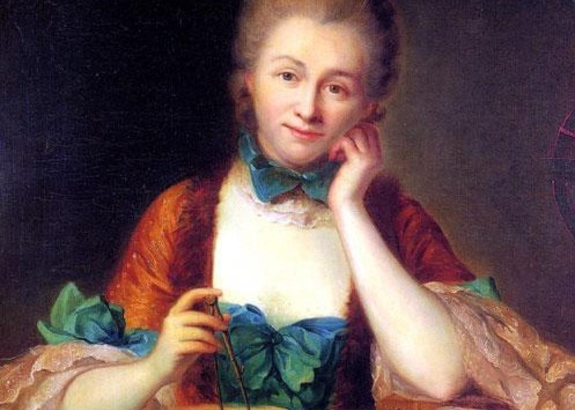 Maleri av den franske filosofen Émilie du Châtelet (1706-1749), malt av Maurice Quentin de La Tour.