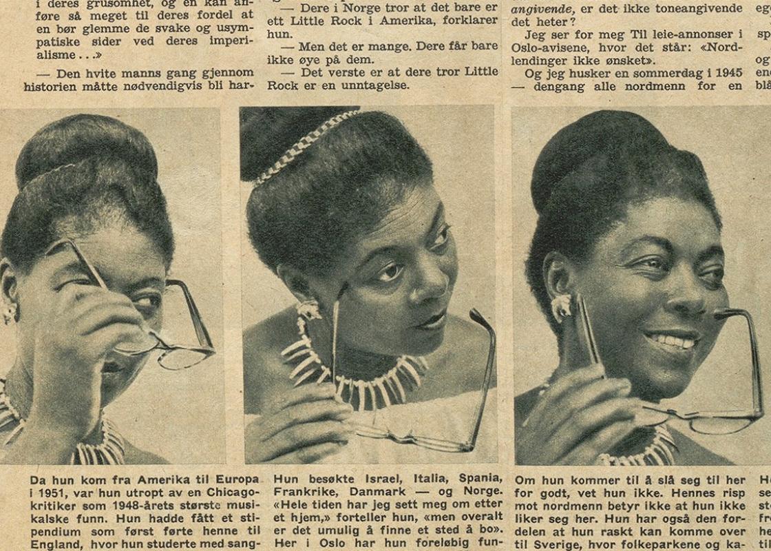 Portrettserie av Ruth Reese fra et intervju i ukebladet "Nå"